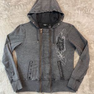 Distressed Harley Davidson Hoodie